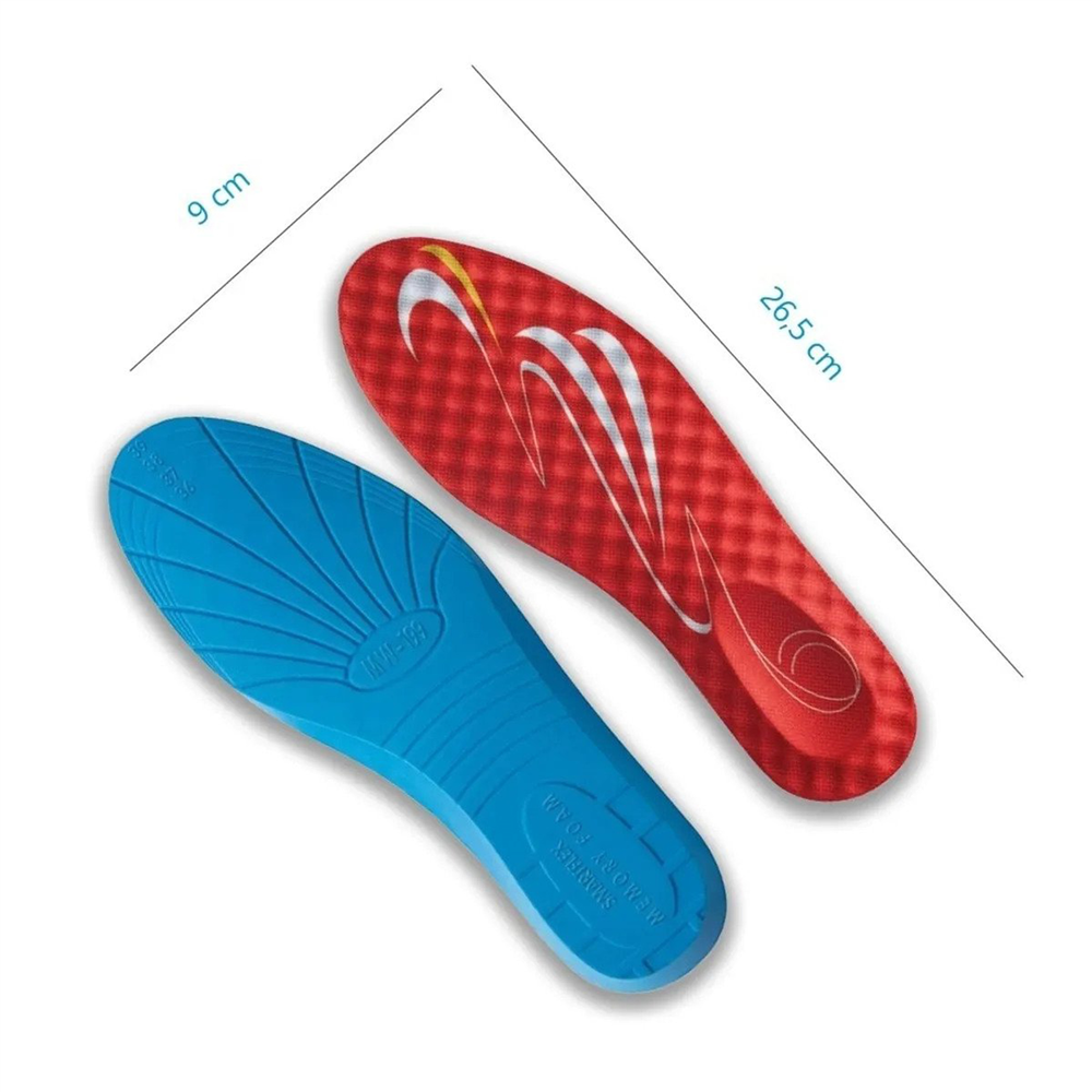 Blue Gel Memory Foam, Darbe Emici, Masaj Noktalı, Yumuşak, Kadın Spor Ayakkabı Tabanlığı 199-MW