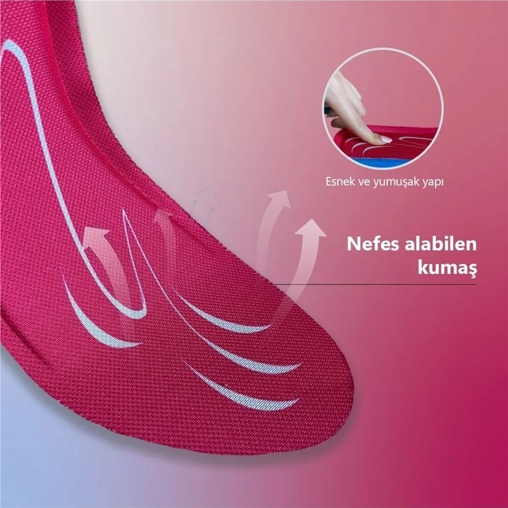 Blue Gel Memory Foam, Darbe Emici, Yumuşak, Kadın Sneaker Tabanlığı 186-MW-
