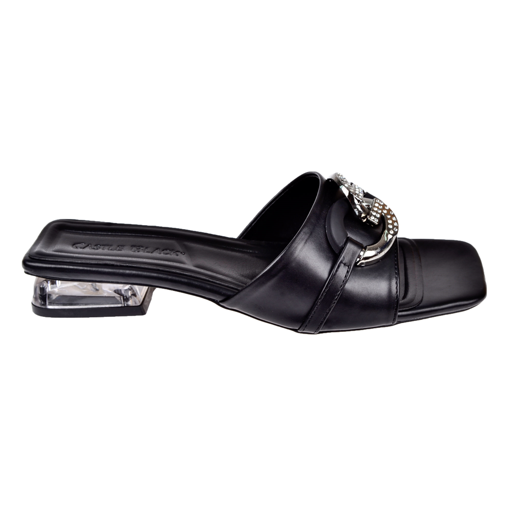 Castle Black Abiye 3 Cm Topuklu Kadın Terlik CB-35832 SİYAH