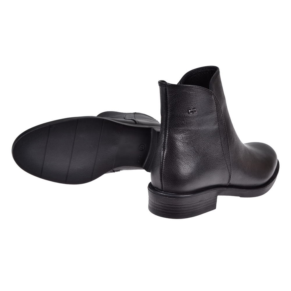 Castle Black Hakiki Deri Bilek Boyu Kadın Bot SK-22676 SİYAH