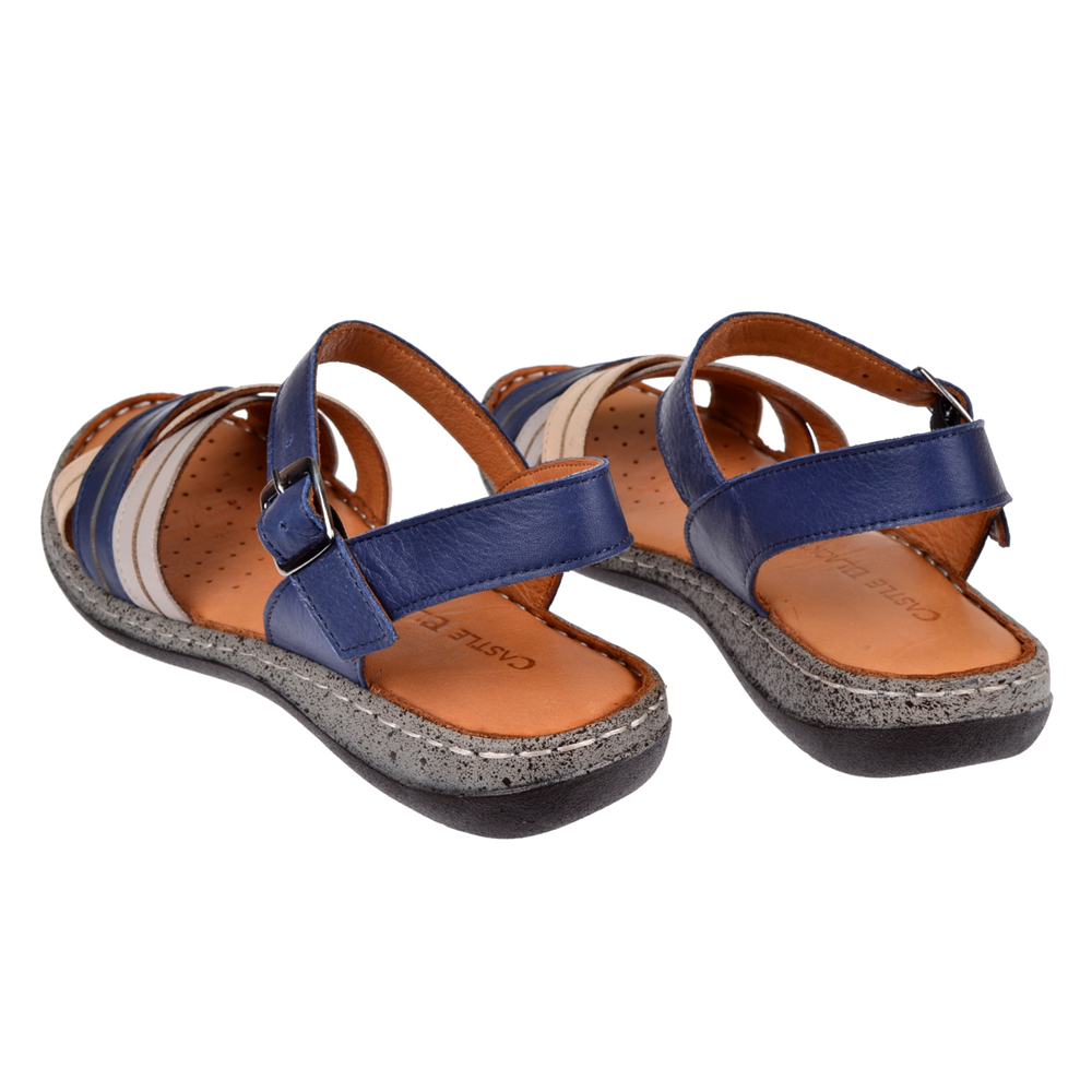 Castle Black Hakiki Deri Comfort Kadın Sandalet CB-22382 LACİ MULTİ