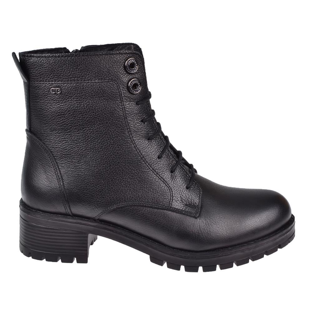 Castle Black Hakiki Deri Kadın Bot CB-36801   SİYAH