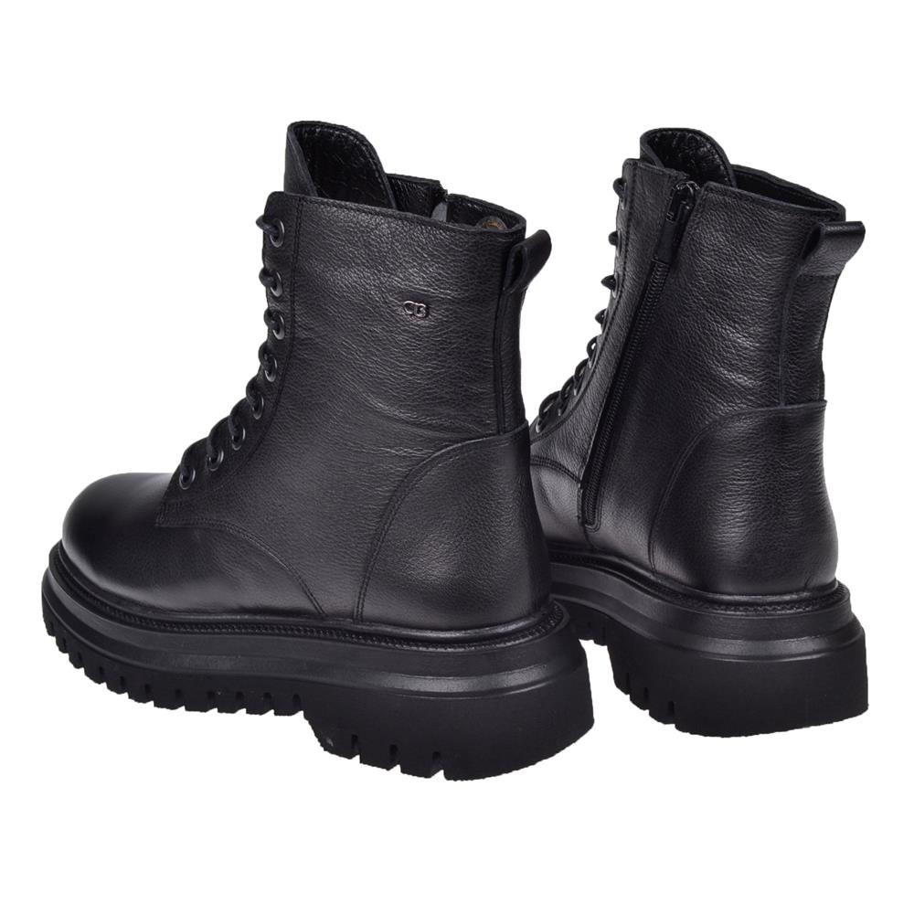 Castle Black Hakiki Deri Kadın Bot SK-27400   SİYAH