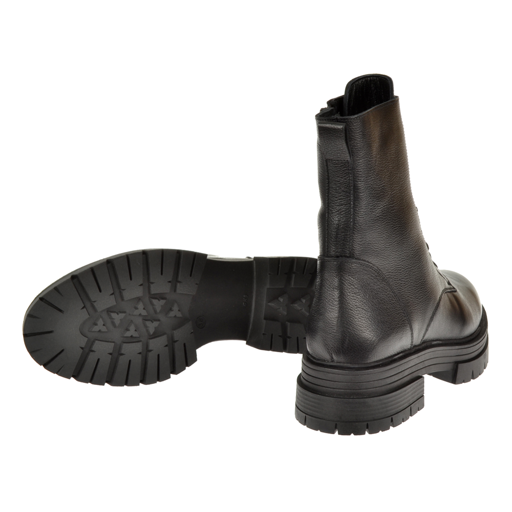 Castle Black Hakiki Deri Postal Kadın Bot CB-26254 SİYAH