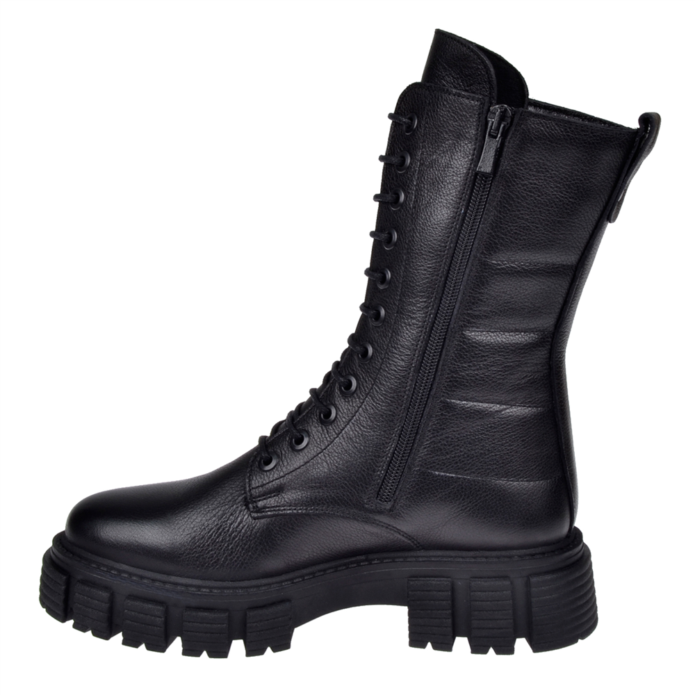 Castle Black Hakiki Deri Postal Kadın Bot SK-36871 SİYAH