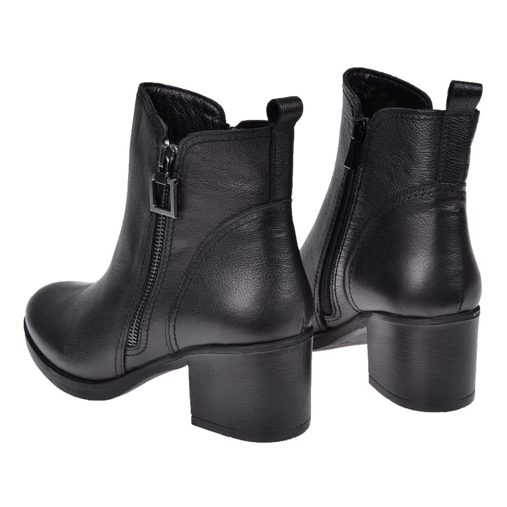 Castle Black Hakiki Deri Topuklu Kadın Bot SK-92163   SİYAH
