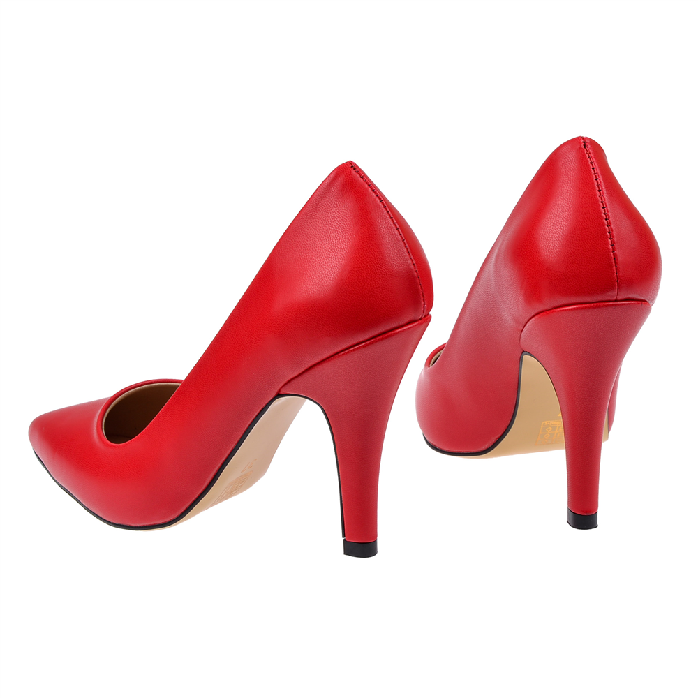 Floor 10 Cm Topuklu Kadın Ayakkabı Stiletto MAK-437 KIRMIZI