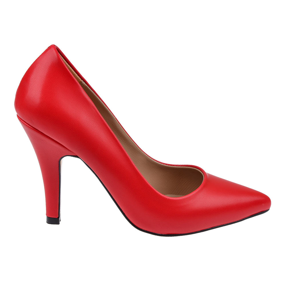 Floor 10 Cm Topuklu Kadın Ayakkabı Stiletto MAK-437 KIRMIZI