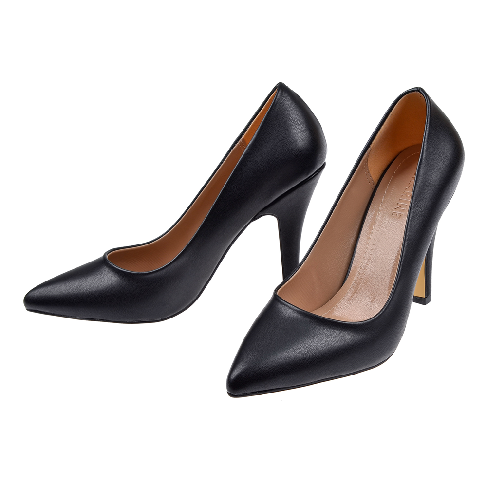Floor 10 Cm Topuklu Kadın Ayakkabı Stiletto MAK-437 SİYAH