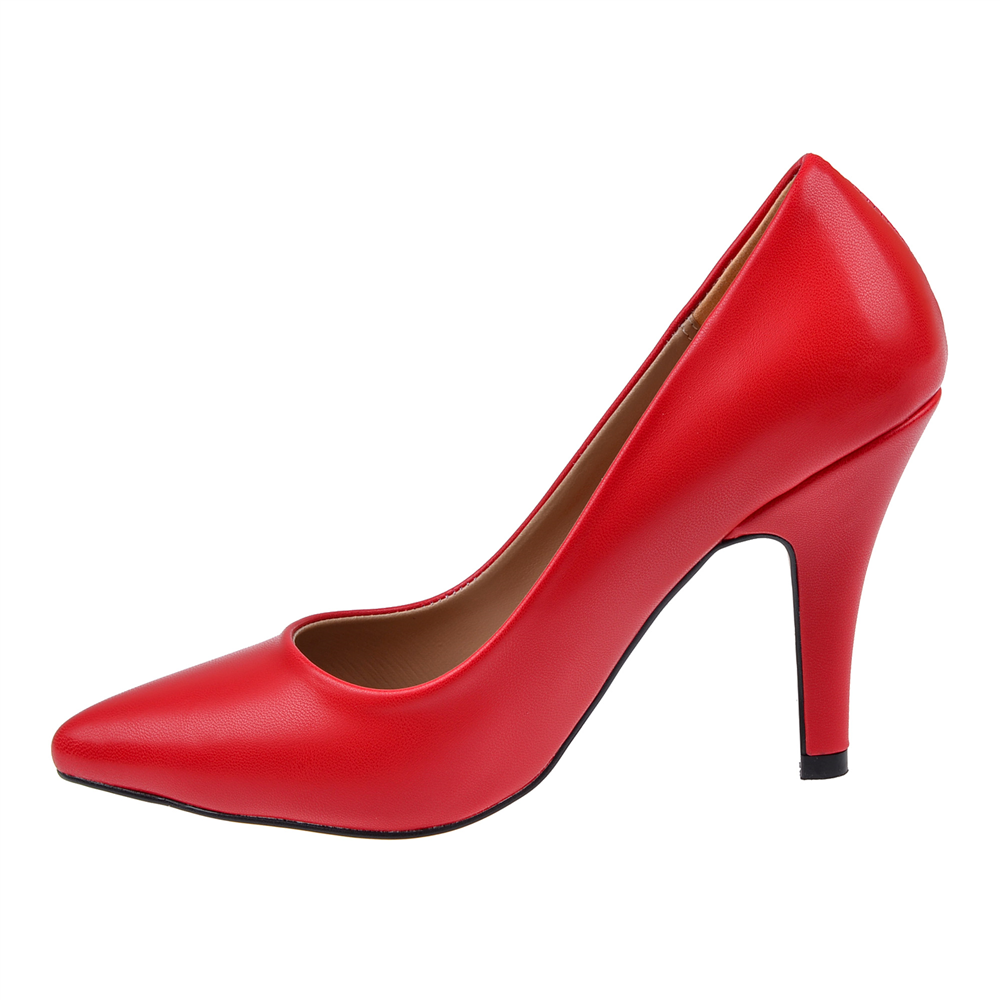 Floor 10 Cm Topuklu Kadın Ayakkabı Stiletto MAK-437 KIRMIZI