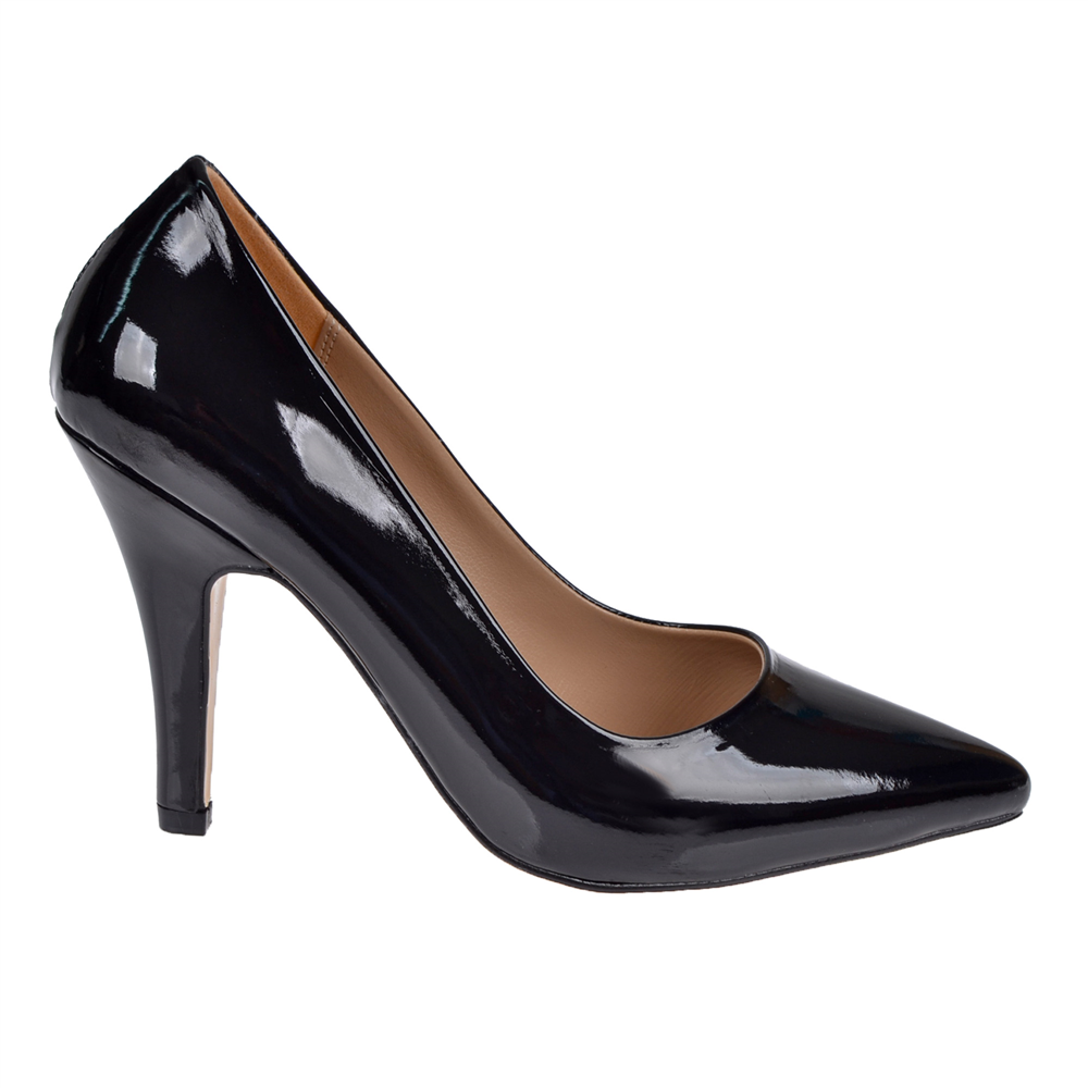 Floor 10 Cm Topuklu Kadın Ayakkabı Stiletto MAK-437 SİYAH RUGAN