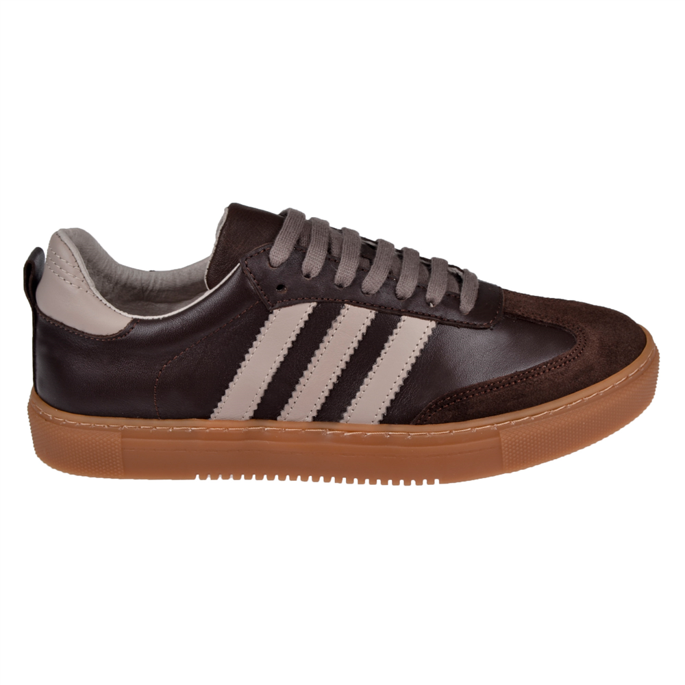 Floor Hakiki Deri Kadın Spor Ayakkabı Sneaker MAK-3020 KAHVE