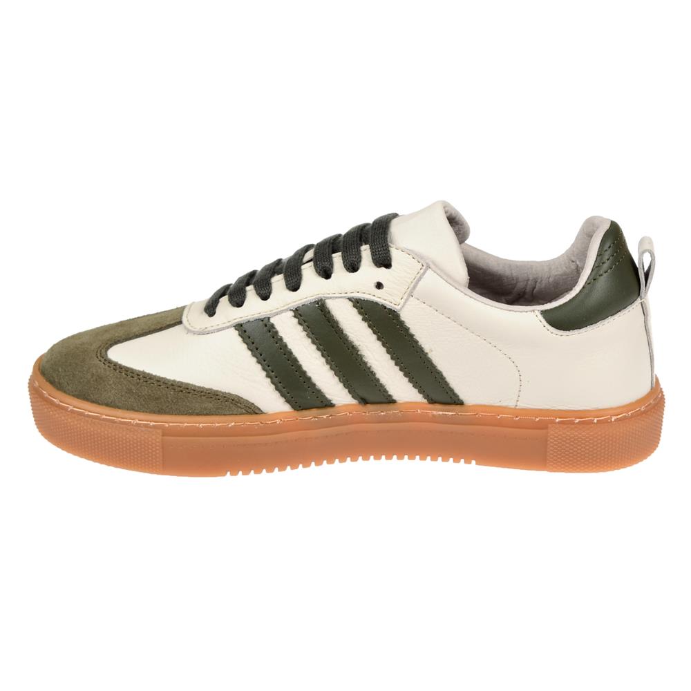 Floor Hakiki Deri Kadın Spor Ayakkabı Sneaker MAK-3020   BEJ HAKİ