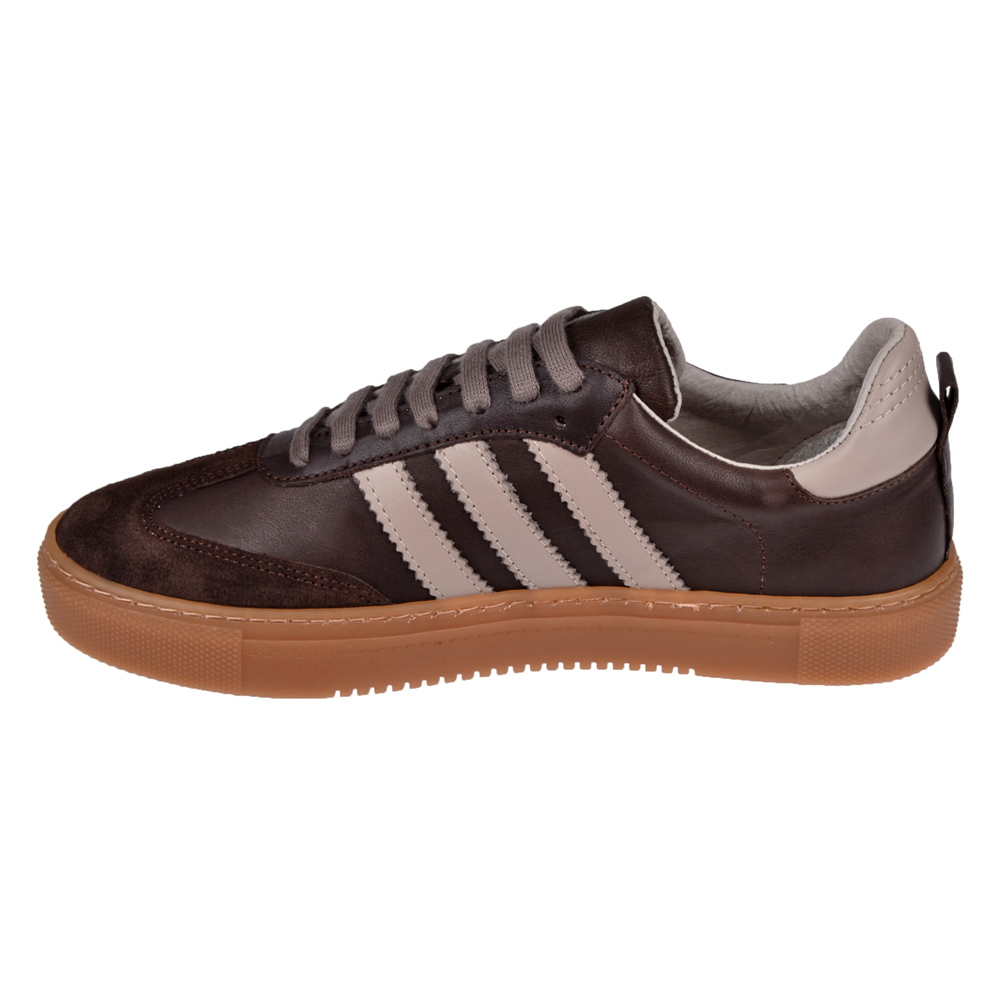 Floor Hakiki Deri Kadın Spor Ayakkabı Sneaker MAK-3020 KAHVE