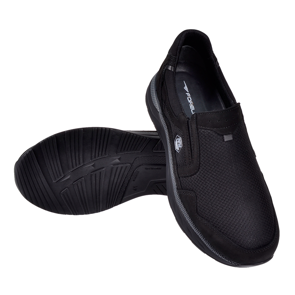 Forelli Comfort Üzeri File Erkek Spor Ayakkabı FOR-46005 SİYAH