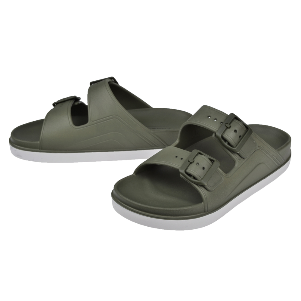 Forelli Eva Çift Bantlı Unisex Terlik FOR-CAPRİ-G   HAKİ