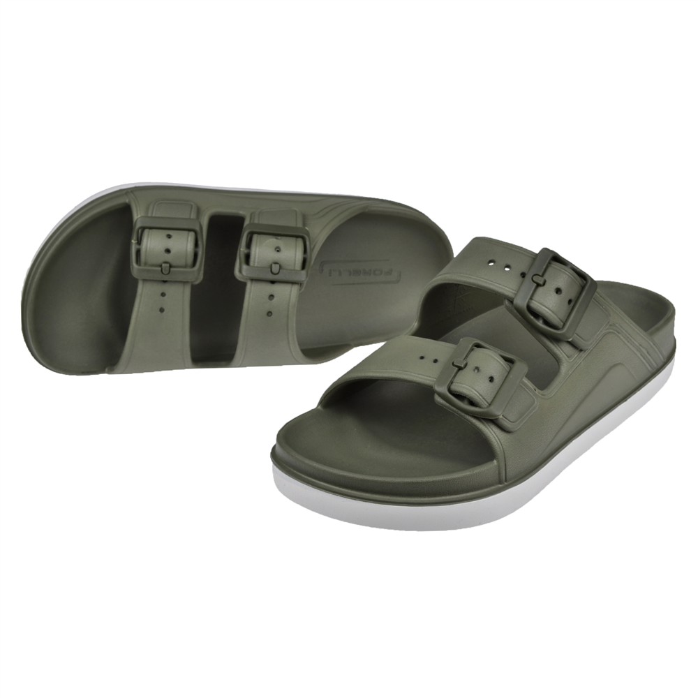Forelli Eva Çift Bantlı Unisex Terlik FOR-CAPRİ-G   HAKİ