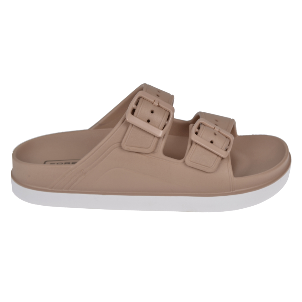 Forelli Eva Çift Bantlı Unisex Terlik FOR-CAPRİ-G   KUM