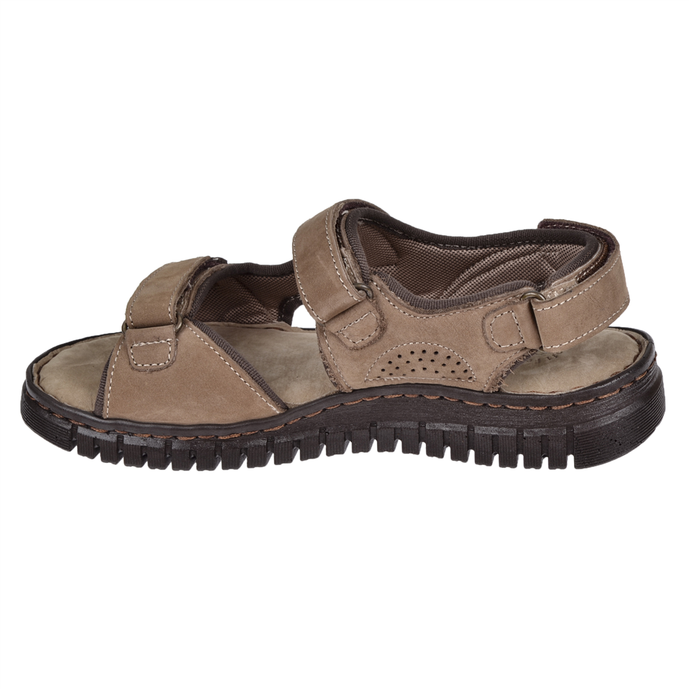 Forelli Hakiki Deri Comfort Cırtlı Kadın Sandalet ARYA FOR-38506 KUM NUBUK