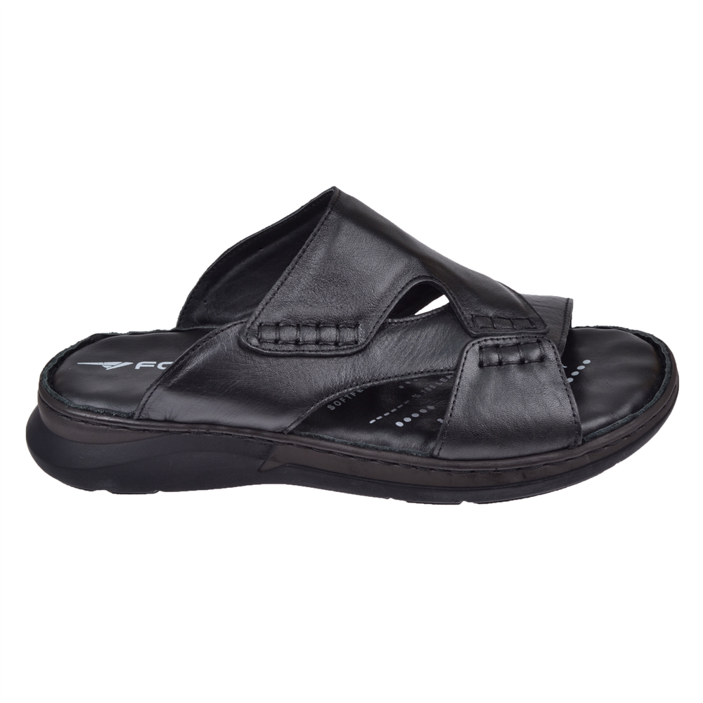 Forelli Hakiki Deri Comfort Erkek Terlik FOR-TUNA SİYAH