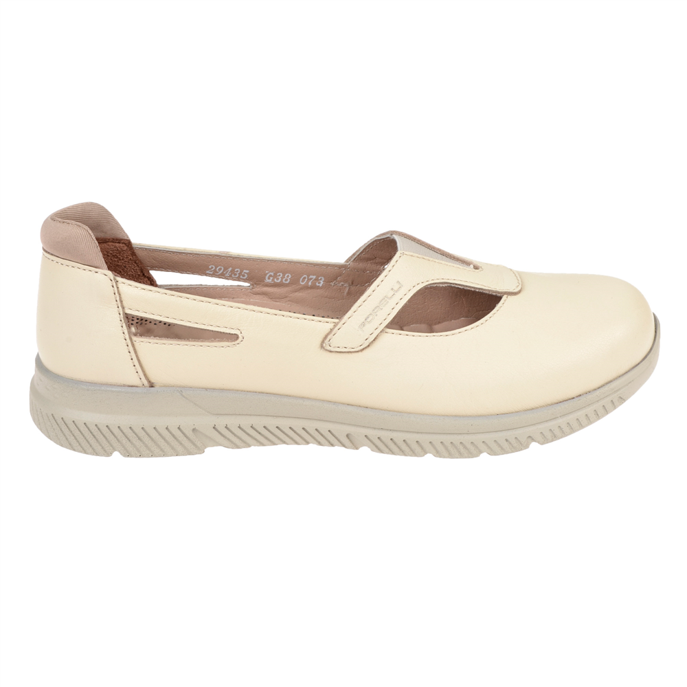 Forelli Hakiki Deri Comfort Kadın Ayakkabı FOR-SOLE BEJ