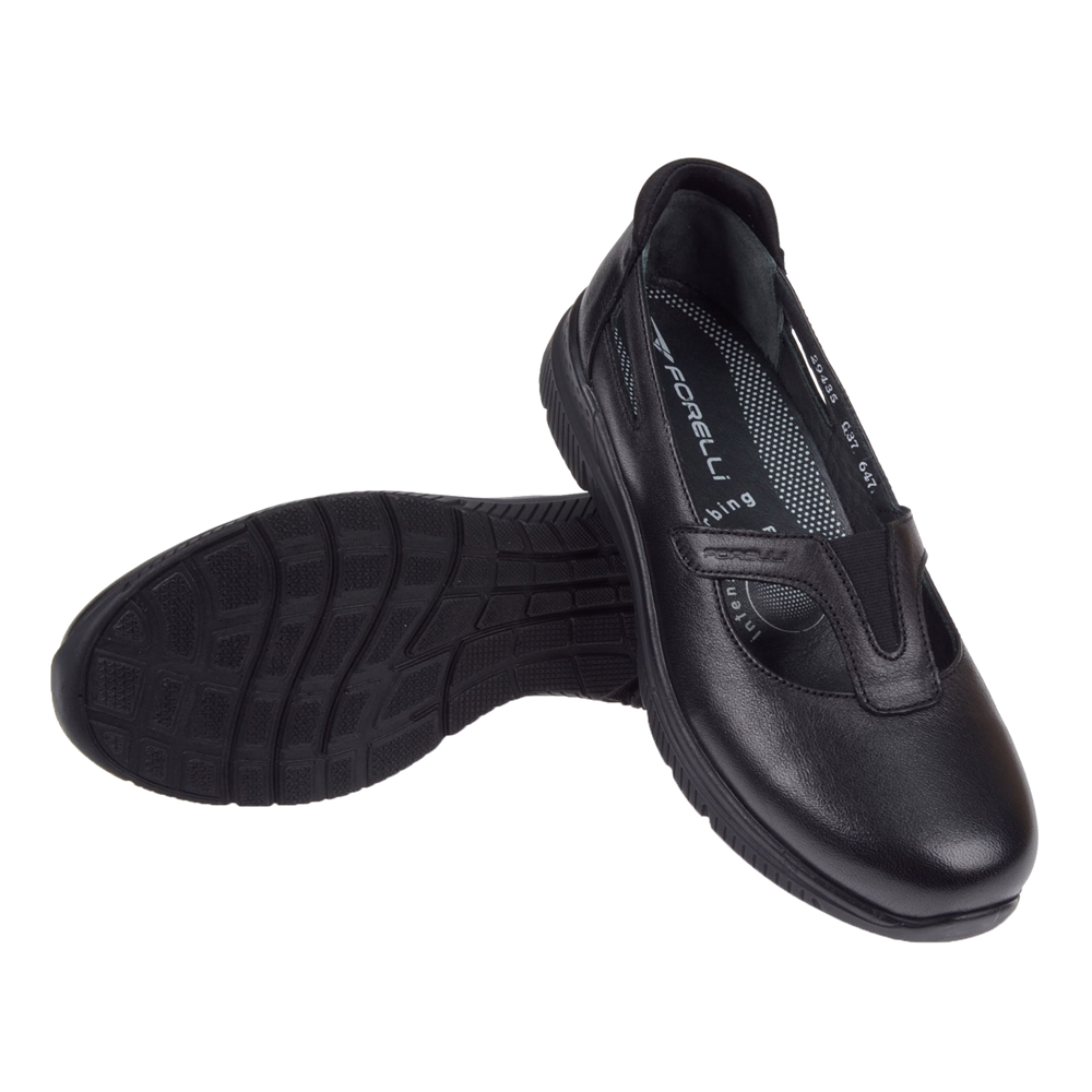 Forelli Hakiki Deri Comfort Kadın Ayakkabı FOR-SOLE SİYAH