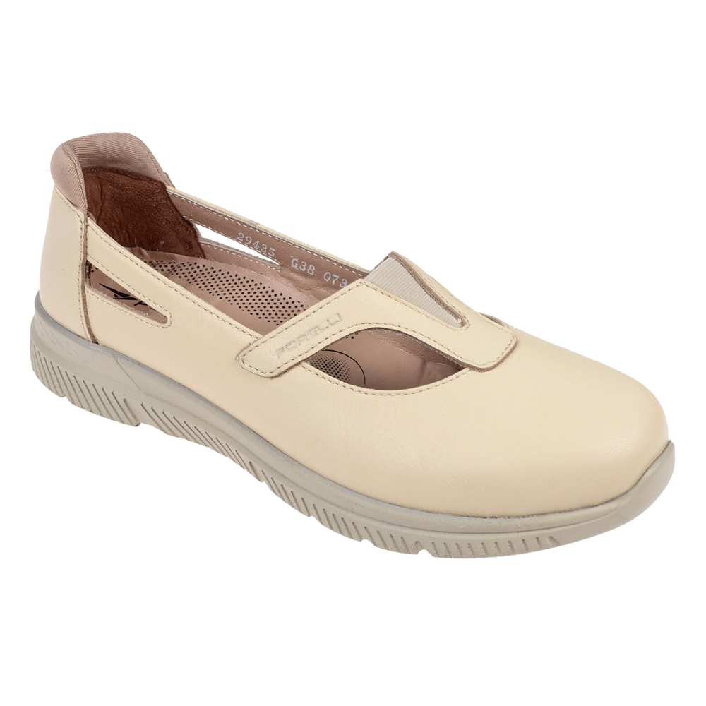 Forelli Hakiki Deri Comfort Kadın Ayakkabı FOR-SOLE BEJ