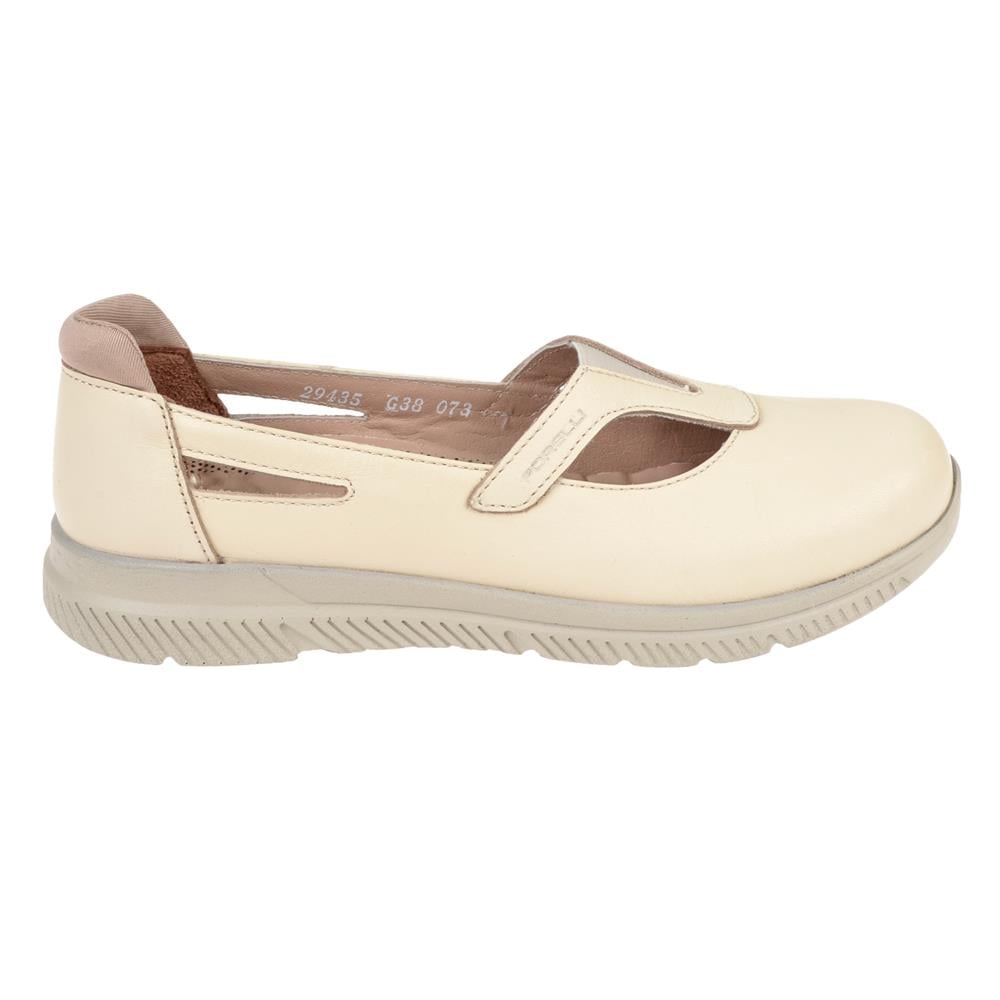 Forelli Hakiki Deri Comfort Kadın Ayakkabı FOR-SOLE   BEJ