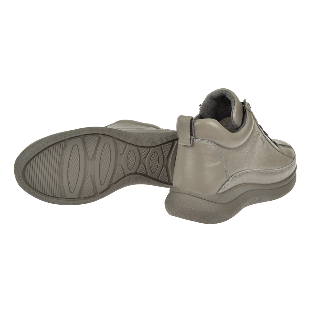Forelli Hakiki Deri Comfort Kadın Bot FOR-NEVA GRİ