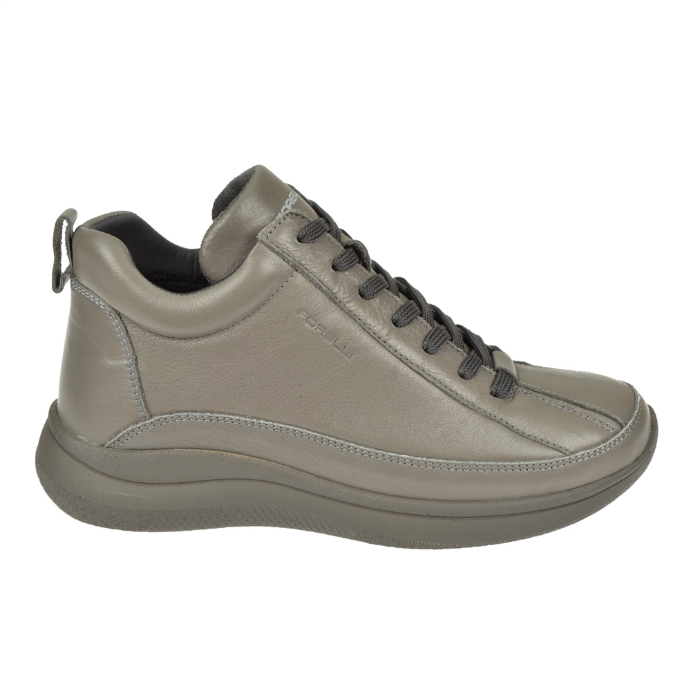 Forelli Hakiki Deri Comfort Kadın Bot FOR-NEVA GRİ