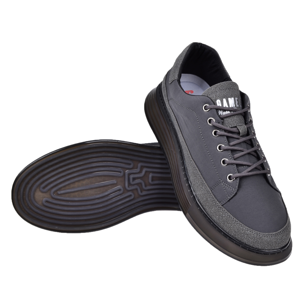 Gamelu Erkek Spor Ayakkabı Sneaker EK-MONSTER-M KOYU GRİ