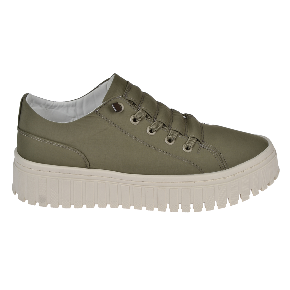 Gamelu Kalın Taban Kadın Spor Ayakkabı Sneaker EK-CANVAS-Z HAKİ