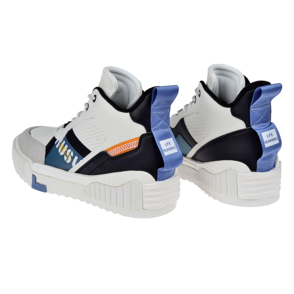 Gamelu Yüksek Bilekli Erkek Spor Ayakkabı Sneaker EK-POLO   BEYAZ