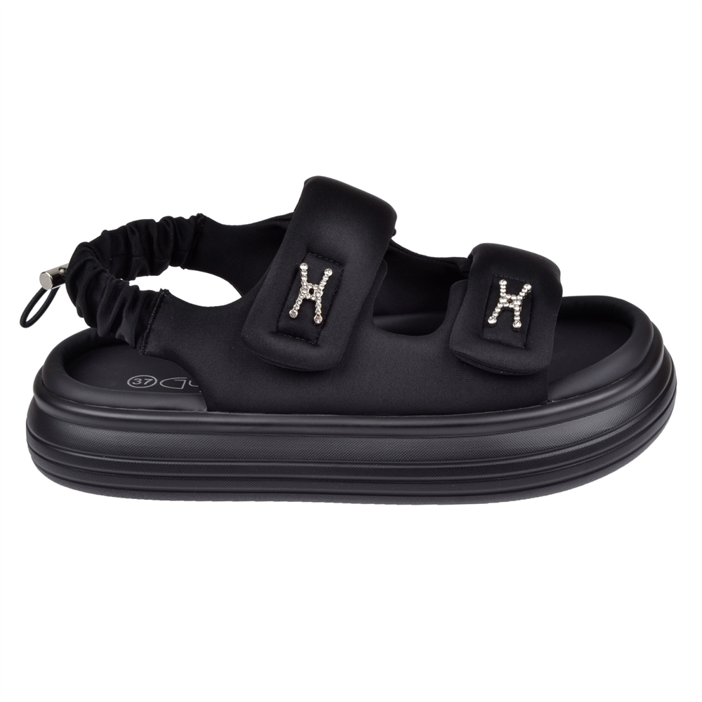 Guja Comfort Cırtlı Kadın Sandalet GJ-413-1 SİYAH