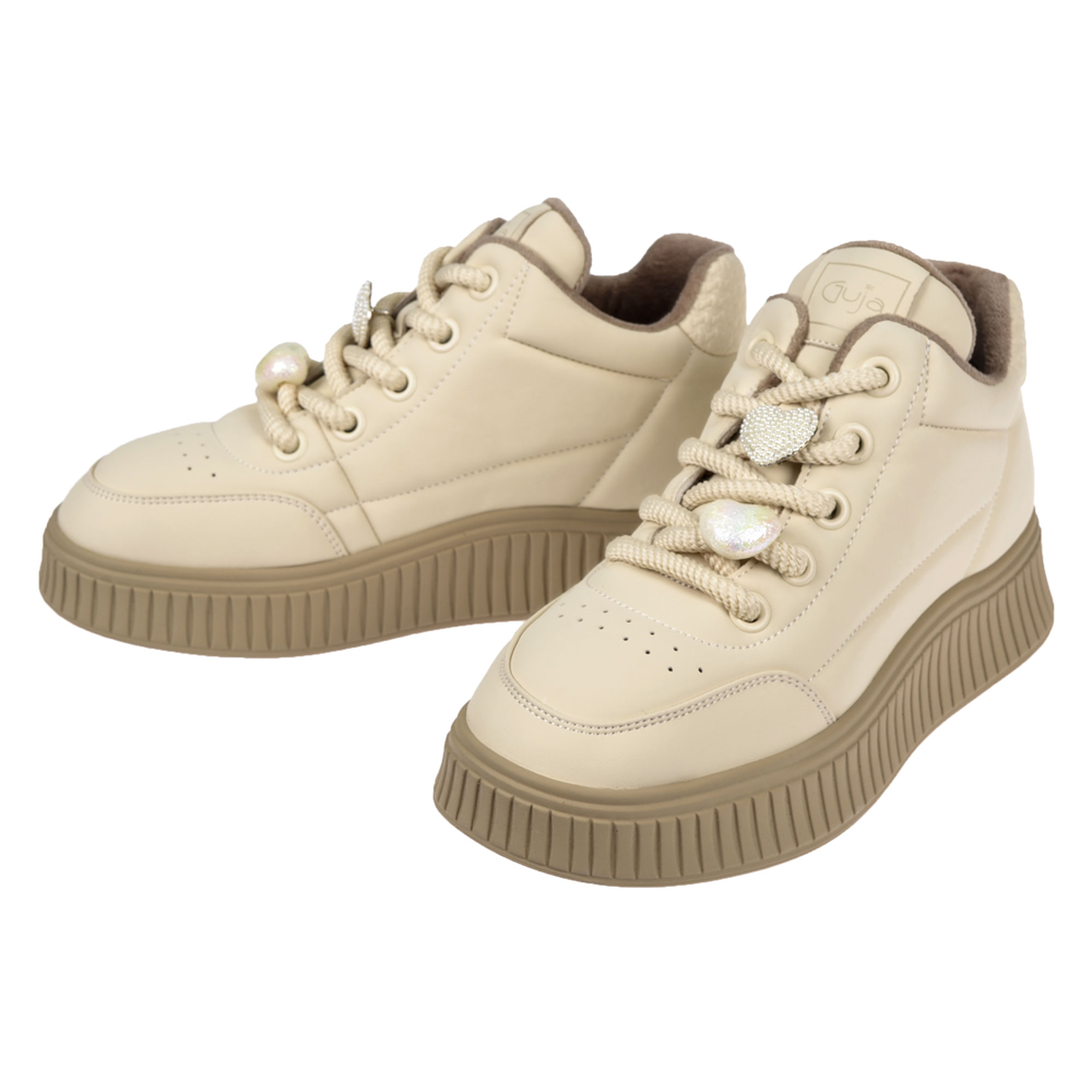Guja Esnek Taban Kadın Spor Ayakkabı Sneaker GJ-25K419-1 BEJ
