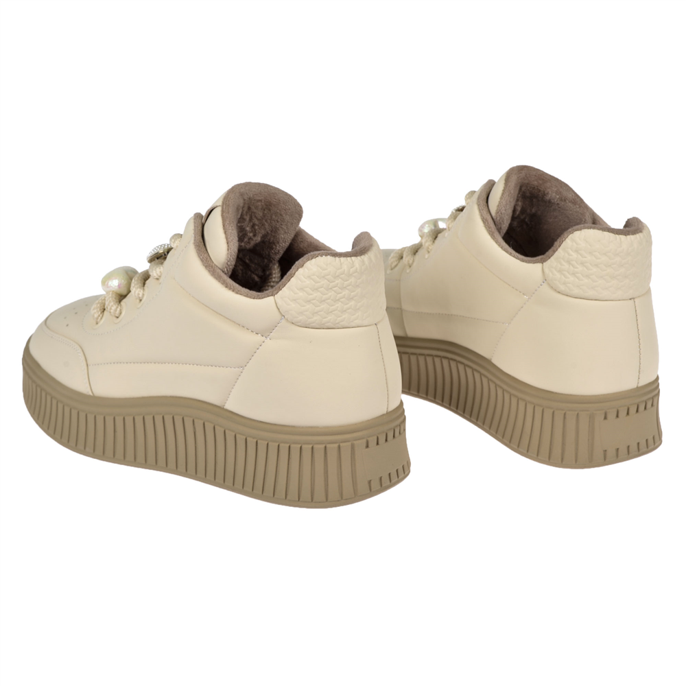 Guja Esnek Taban Kadın Spor Ayakkabı Sneaker GJ-25K419-1 BEJ