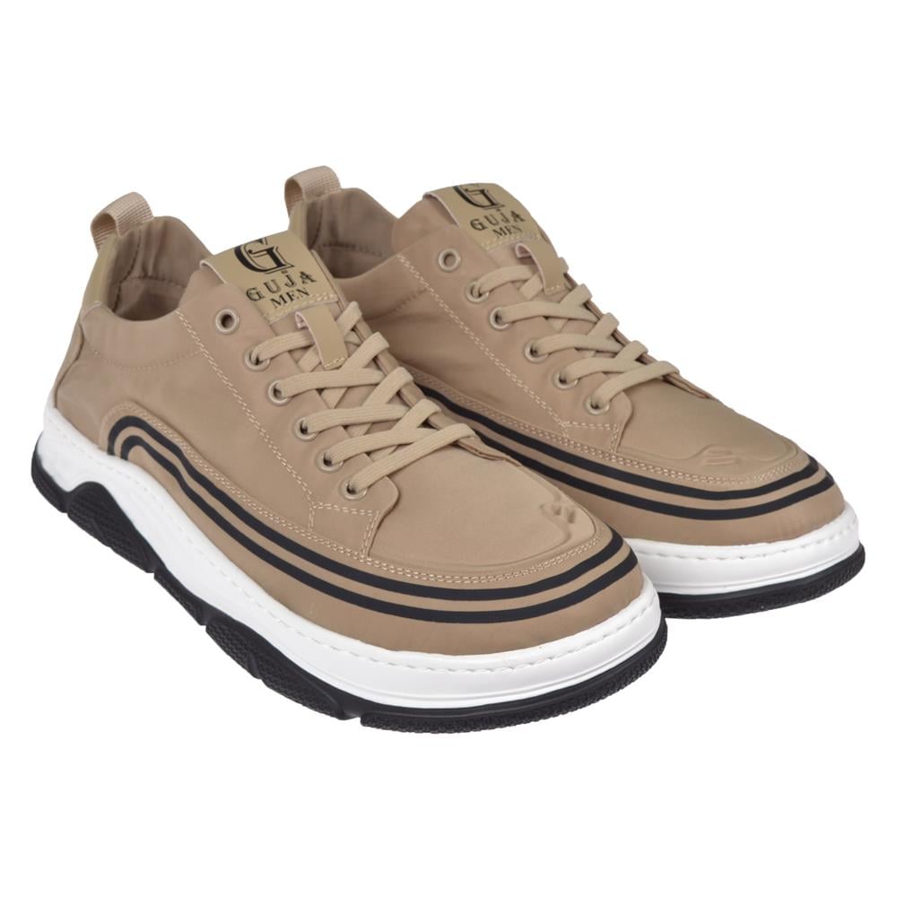 Guja Hafif Taban Tekstil Erkek Sneaker GJ-507   BEJ
