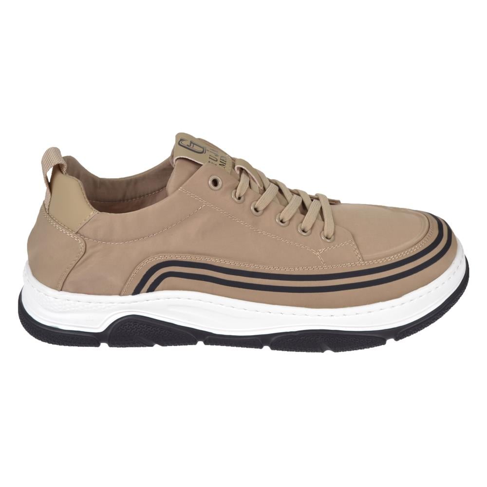 Guja Hafif Taban Tekstil Erkek Sneaker GJ-507   BEJ