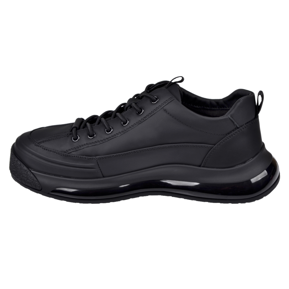 Guja Hakiki Deri Erkek Spor Ayakkabı Sneaker GJ-26K500-1 SİYAH