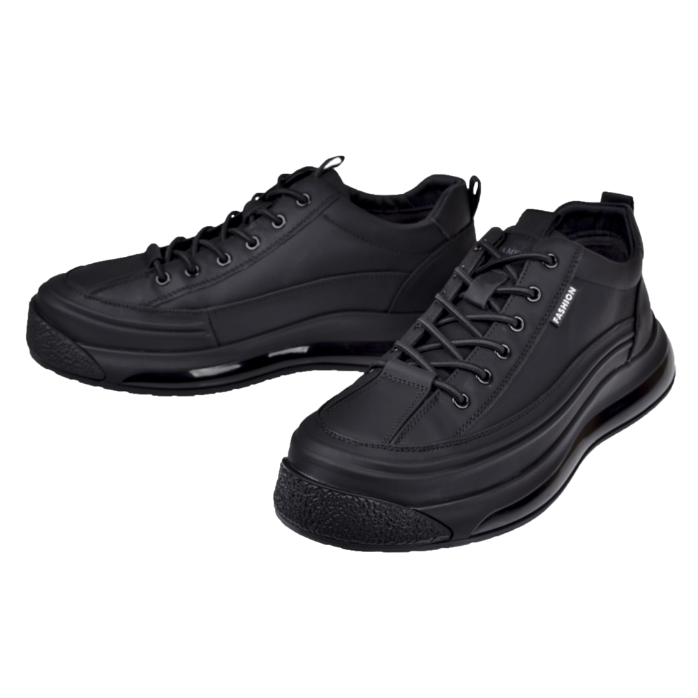 Guja Hakiki Deri Erkek Spor Ayakkabı Sneaker GJ-26K500-1 SİYAH