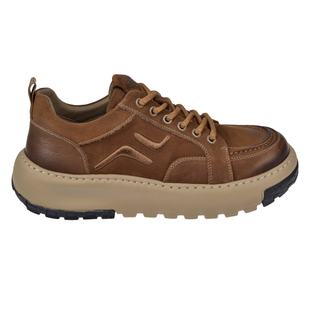 Guja Nubuk Deri Hafif Taban Erkek Spor Ayakkabı Sneaker GJ-25K552 CAMEL NUBUK
