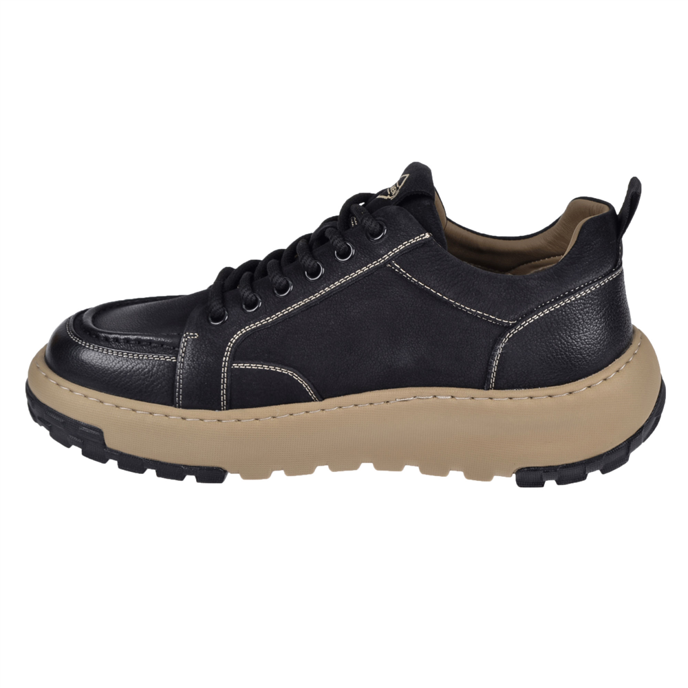 Guja Nubuk Deri Hafif Taban Erkek Spor Ayakkabı Sneaker GJ-25K552 SİYAH NUBUK