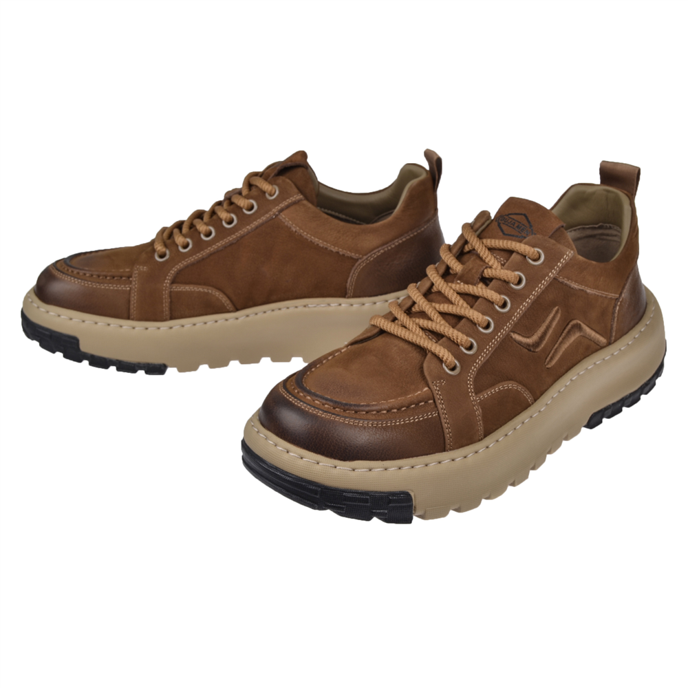 Guja Nubuk Deri Hafif Taban Erkek Spor Ayakkabı Sneaker GJ-25K552 CAMEL NUBUK