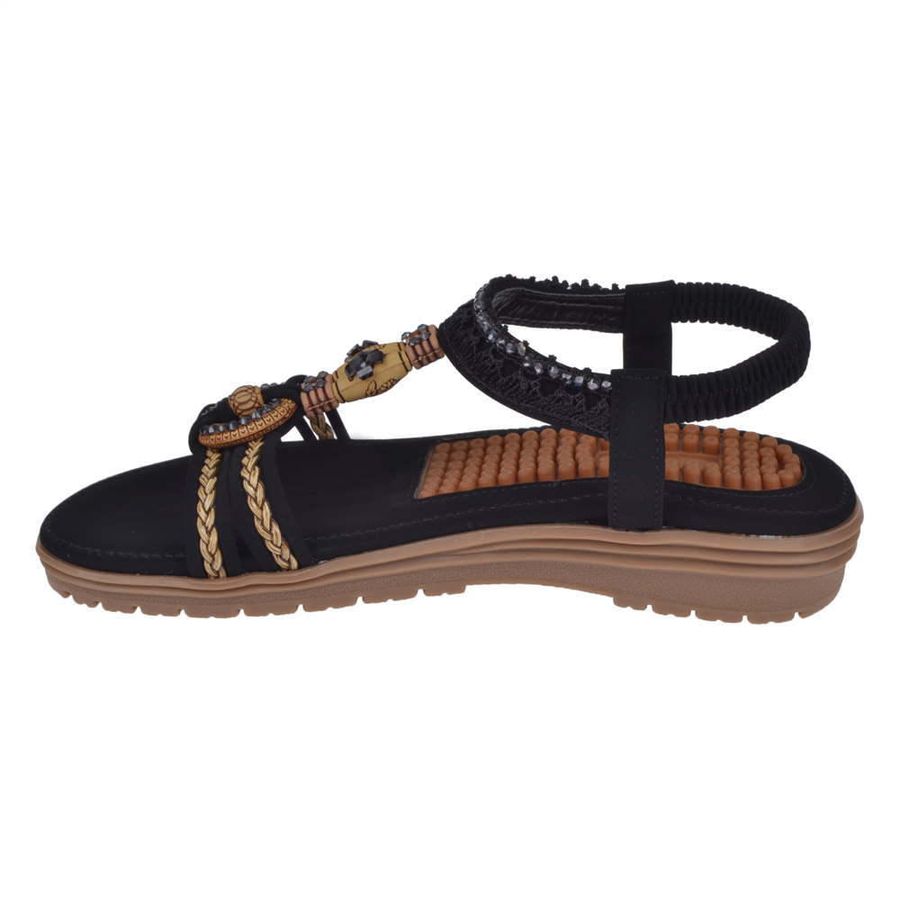 Guja Taş Detaylı Comfort Kadın Sandalet GJ-24Y120-4 SİYAH