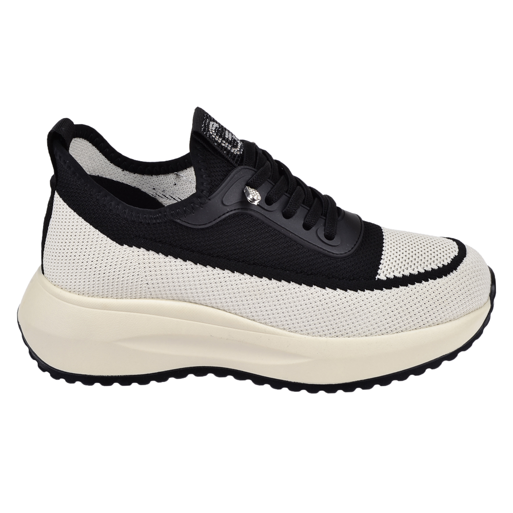 Guja Taş Detaylı Triko Kadın Spor Ayakkabı Sneaker GJ-26Y3012 SİYAH
