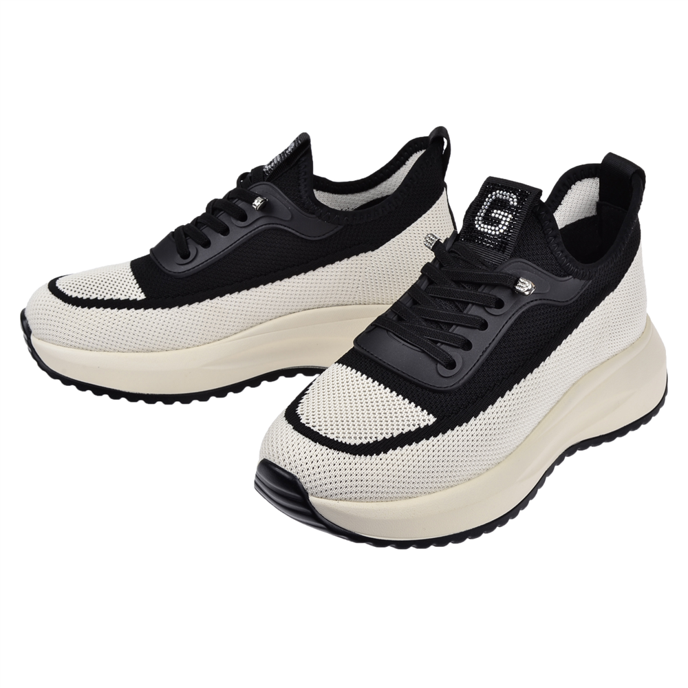 Guja Taş Detaylı Triko Kadın Spor Ayakkabı Sneaker GJ-26Y3012 SİYAH