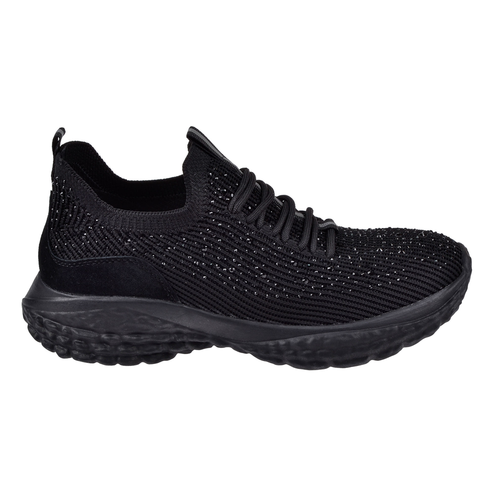 Guja Taşlı Triko Kadın Spor Ayakkabı Sneaker GJ-320 SİYAH