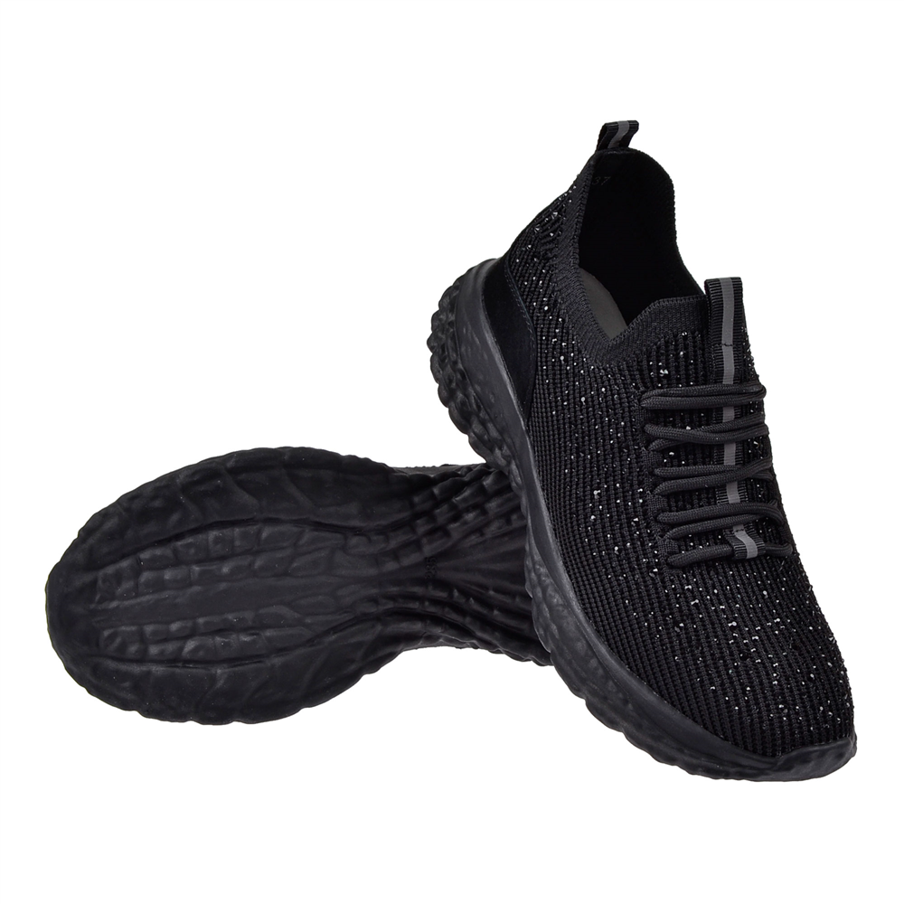 Guja Taşlı Triko Kadın Spor Ayakkabı Sneaker GJ-320 SİYAH
