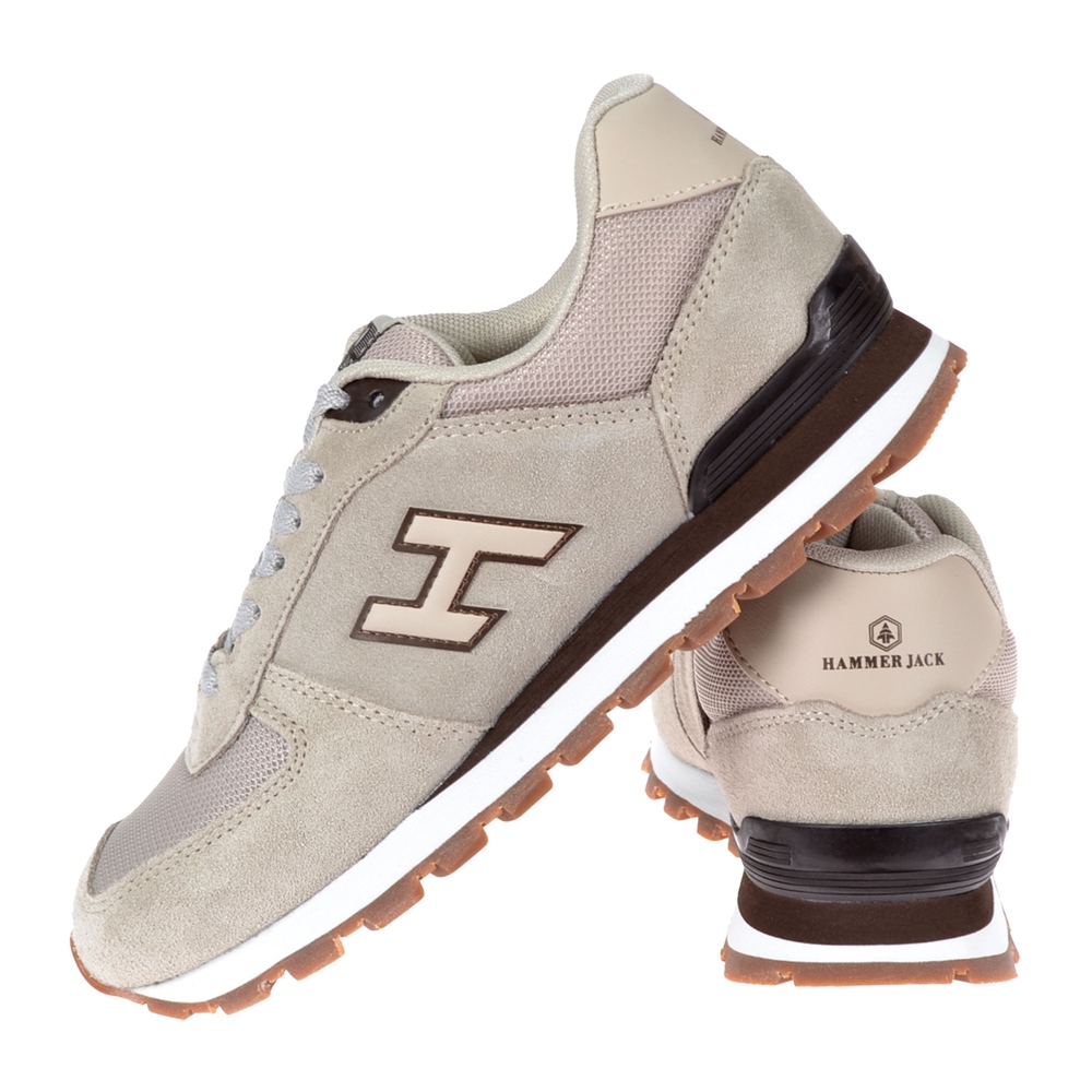 Hammer Jack Hakiki Deri 2023 Kış Erkek Spor Ayakkabı Sneaker HJ-19250-M   BEJ