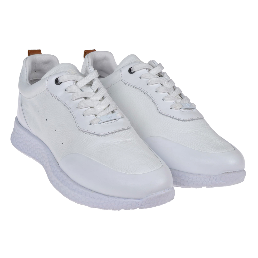 Hammer Jack Hakiki Deri Erkek Spor Ayakkabı Sneaker HJ-24260-M BEYAZ